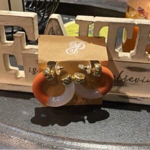 Ponder Red and White Hoop Earrings